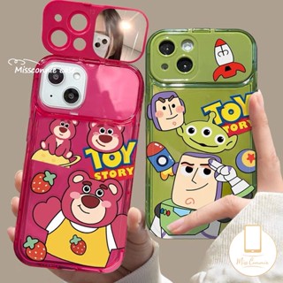 เคสโทรศัพท์มือถือกระจก กันกระแทก ลายการ์ตูน Toy Story Buzz Lightyear น่ารัก สําหรับ IPhone 11 14 13 12 Pro MAX 7Plus XR 7 8 14 Plus X XS MAX SE