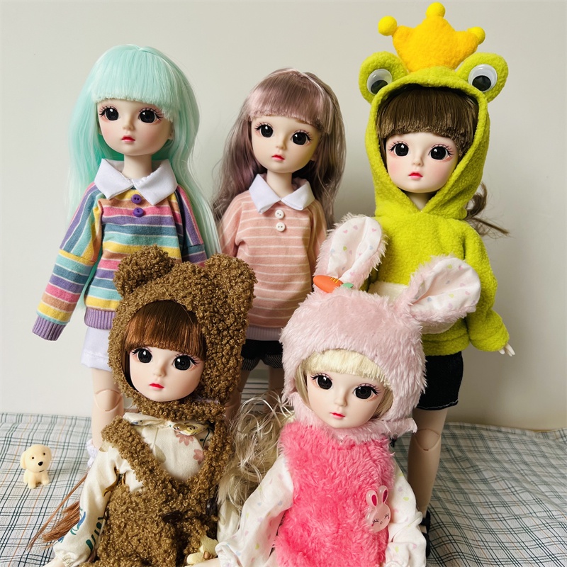 ตุ๊กตา Bjd 3D 1/6 23 ข้อต่อ 30 ซม. พร้อมเสื้อผ้า DIY ของเล่นสําหรับเด็ก
