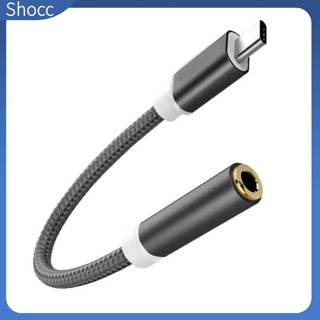 Shocc อะแดปเตอร์แปลงสายเคเบิ้ลเสียงหูฟัง Type C เป็น 3.5 มม. Usb C ตัวผู้ เป็น 3.5 ตัวเมีย