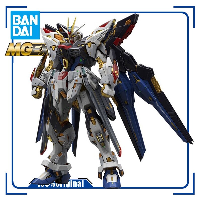 BANDAI MGEX 1/100 SEED STRIKE FREEDOM GUNDAM Z.A.F.T. MOBILE SUIT ZGMF-X20A Assembly Model Kit Actio