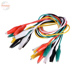 PEWANY 27mm/35mm/45mm Alligator Clip Test Cable E-ended Jumper Wire Test Alligator Jumper Wire Connector Cable Electrical 10Pcs/lot 50cm DIY Test Leads Roach Clip Crocodile Clips Test Leads