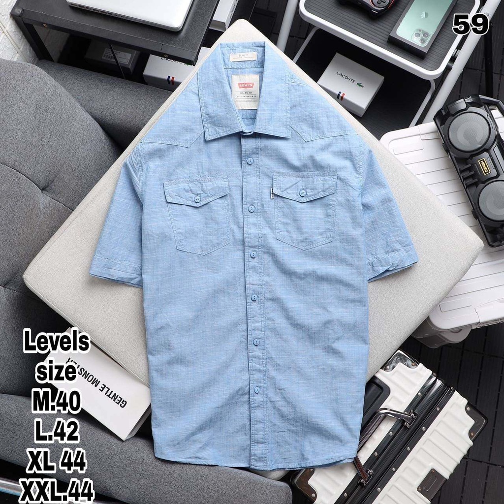 จัดส่งฟรี🚛 【New Collection】เสื้อเชิ้ต Levi’s shirt ผ้าเชมเบย์ CO97