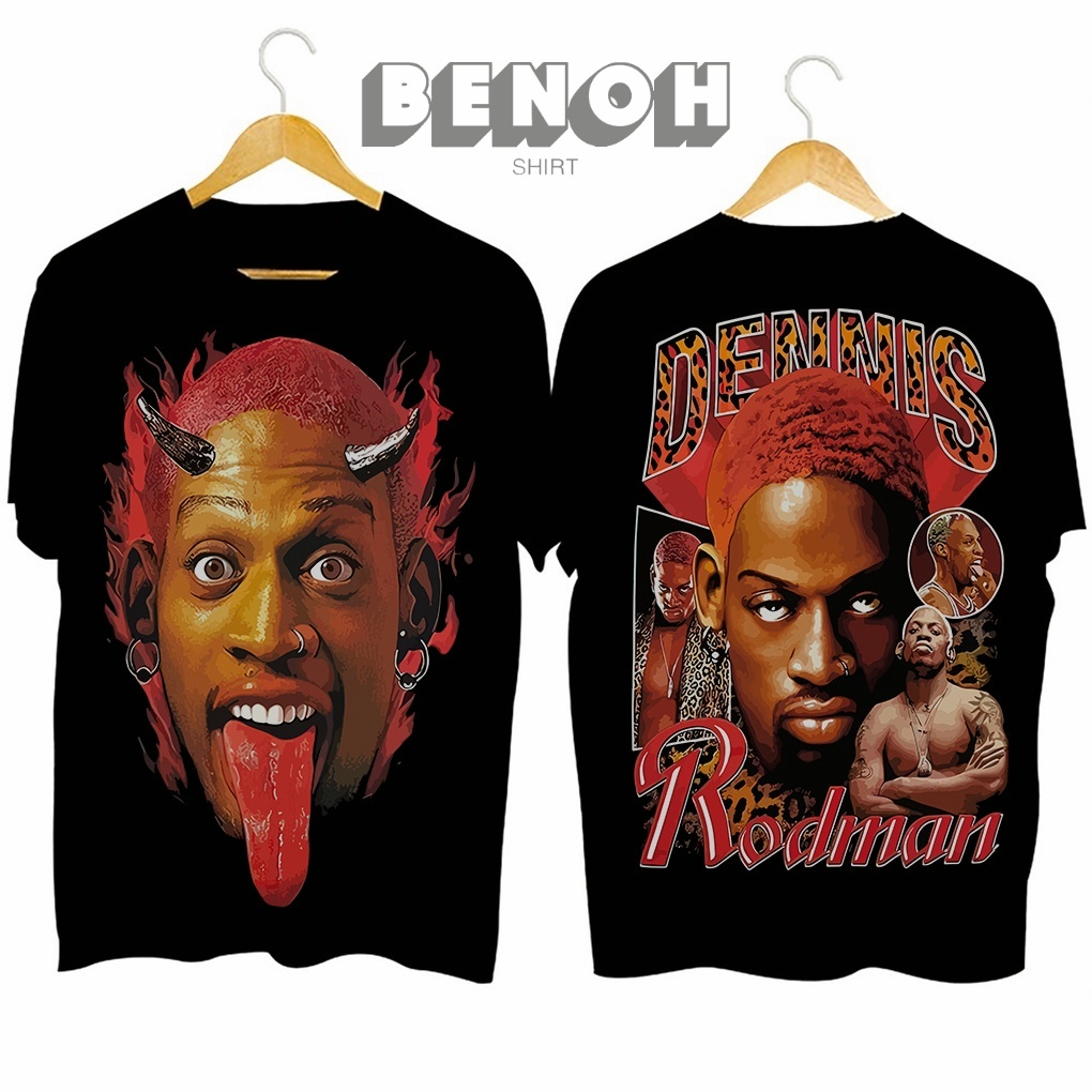 NBA Dennis Rodman❤NBA shirt Vintage Style Cotton loose Oversized Streetwear Shirt for Men