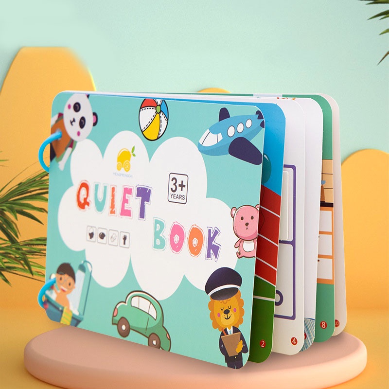 หนังสือเกมมอนเตสซอรี่ แบบเงียบ ของเล่นเสริมการเรียนรู้ สําหรับเด็ก