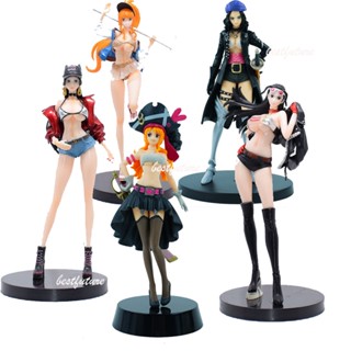 ตุ๊กตาฟิกเกอร์ One Piece Boa Hancock Nami Nico Robin PVC ของเล่นสําหรับเด็ก