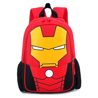 กระเป๋าเป้สะพายหลัง กันน้ํา ขนาดใหญ่ จุของได้เยอะ ลายการ์ตูน Marvel iron Man น่ารัก เข้ากับทุกการแต่งกาย สําหรับเด็ก