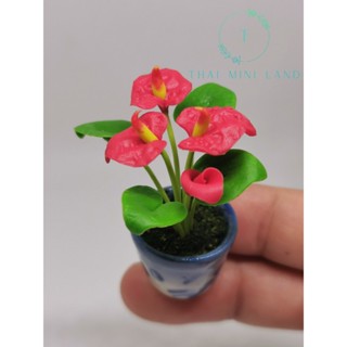 ดอกหน้าวัวจิ๋ว (Anthurium) ดอกไม้ดินปั้น หน้าวัว ดอกหน้าวัว #ของจิ๋ว #ดินปั้น