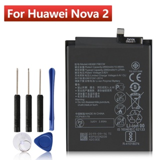 HB366179ECW เปลี่ยนแบตเตอรี่สำหรับ Huawei Nova2 Nova 2 CAZ-TL00 CAZ-AL10แบตเตอรี่2950MAh