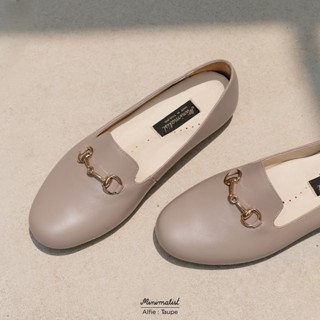 𝐌𝐈𝐍𝐈𝐌𝐀𝐋𝐈𝐒𝐓 รองเท้าหนังวัวรุ่น Alfie (Taupe) ทรง loafer หน้าเท้ากว้างใส่สบาย