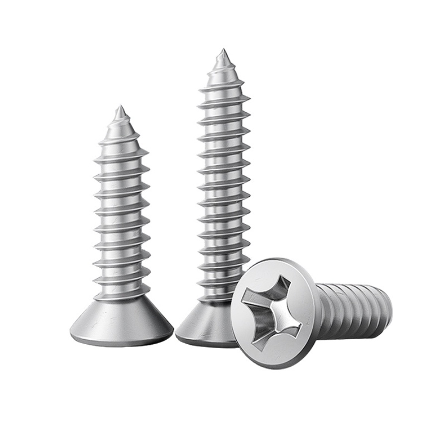 SUS316สแตนเลสสตีล Cross Flat Head ตนเองแตะสกรู M2M2.6M3M4M5M6 [XCF] – โปรปัง