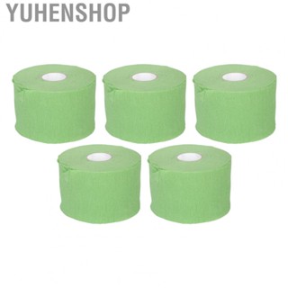 Yuhenshop Disposable Barber Neck Strip  Soft Hairdressing Stretchy Wrap 5 Rolls Convenient High Adhesion  for Beauty Salon