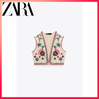 Zara ใหม่ เสื้อคาร์ดิแกน ปักลาย สําหรับผู้หญิง