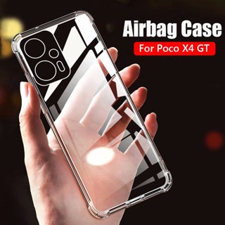 Xiaomi Poco F5 Pro F4 F3 GT X5 X4 Pro X4 X3 GT 5G Shockproof Silicon Clear Case Airbag Cushion Soft Back Cover Anti Fall Protection Transparent Phone Casing