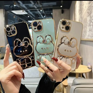 เคสมือถือ แบบนิ่ม ลายกระต่ายน่ารัก พร้อมกระจก หมุนได้ 360 องศา สําหรับ Reno 6 6z 5G 5 5F 4F 4 Pro 2 2f A93 A94