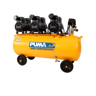 good.garden29-PUMA ปั๊มลมไร้น้ำมัน ขนาด 100 ลิตร 3 HP รุ่น HUSH100 สีเหลือง ยอดขายอันดับ1
