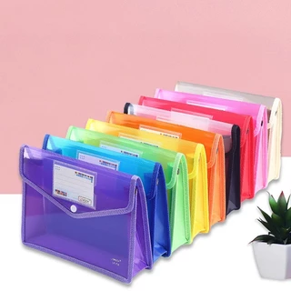 กระเป๋าโฟลเดอร์ กันน้ํา ขนาด A3 A4 A5 FC PP สามมิติ สีโปร่งใส สําหรับใส่เอกสาร สํานักงาน บ้าน