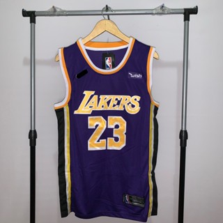 เสื้อกีฬาแขนสั้น ลายทีม NBA Swinger REVO30 Jersey Basket Game Time สไตล์คลาสสิก สําหรับ Lakers Lebrown James 580373