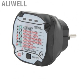 Aliwell Plug Socket Tester Accurate Detection Quick Response Socket Detector EU Plug 220V‑250V Socket Tester