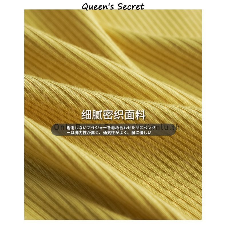 [Queen’s Secret] เสื้อกล้าม พร้อมแผ่นรองหน้าอก สีพื้น สไตล์เรโทร สําหรับผู้หญิง ราคา ถูกที่สุด ดีลบีเคเค แกลเลอรีภาพที่ 7