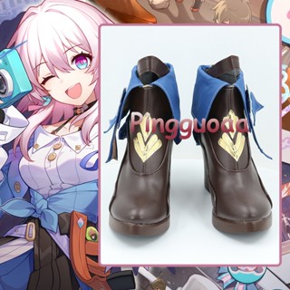 Game Honkai: Star Rail March 7th Cosplay Shoes Girls High Heels Custom-made