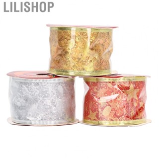 Lilishop Christmas Ribbon  Shiny DIY Ribbon 10 Yards  for Gift Packaging