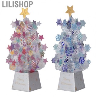 Lilishop 3D Christmas Card  Vivid Colors Christmas Tree Card  for Gifting