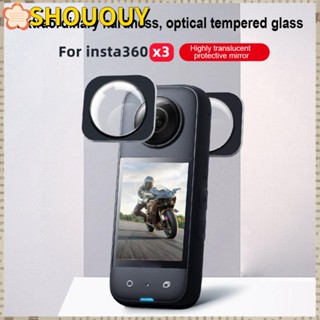 Shououy ฝาครอบเลนส์ แบบสองเลนส์ อุปกรณ์เสริม สําหรับ Insta360 X3