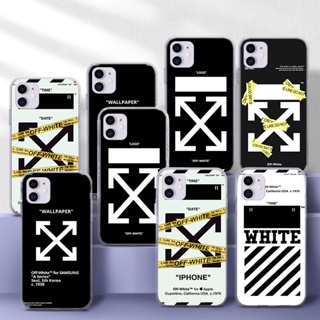 เคสโทรศัพท์มือถือแบบนิ่ม TPU ใส ลายโลโก้ off white 114N สําหรับ Samsung S30 Plus S21 S30 Ultra S30 S7 S8 S9