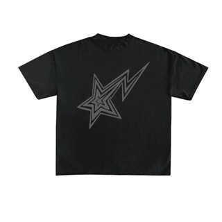 【ใหม่】เสื้อยืดผู้ชายแฟชั่นฤดูร้อน Cotton Mens เสื้อยืดผู้หญิงฤดูร้อน Unisex Hip Hop Star พิมพ์ Tshirt Casual TShirt เสื้