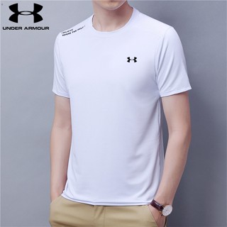 Under.armour เสื้อยืดคอกลม แขนสั้น ผ้าเรยอน ระบายอากาศ แห้งเร็ว พลัสไซซ์ สําหรับผู้ชาย [M-9XL]