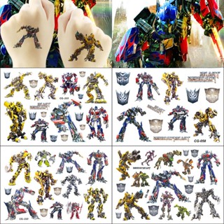 สติกเกอร์รอยสัก ลายกราฟฟิติ Transformers กันน้ํา แบบสร้างสรรค์ สําหรับเด็ก