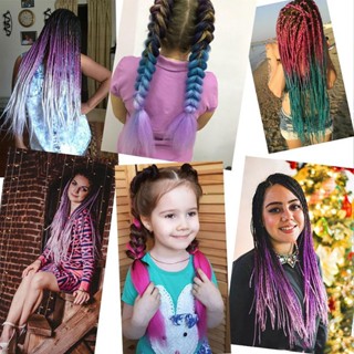 ไหมถักผม ไหมไฟเบอร์ ถักผมได้หลายแบบ มีหลายสีให้เลือก ไฮไลท์แบบสวยๆ