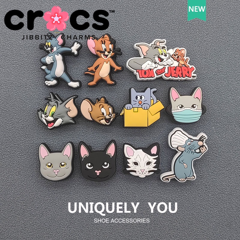 JIBBITZ Crocs charms ตัวติดรองเท้า แมวหนูDIY2025 ตัวติดรองเท้า Crocs