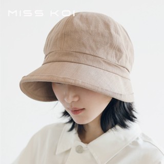 Misskoi [พร้อมส่ง] หมวกบักเก็ตกันแดด ขนาดเล็ก สีพื้น เข้ากับทุกการแต่งกาย สไตล์ญี่ปุ่น แฟชั่นฤดูใบไม้ผลิ ฤดูร้อน สําหรับผู้หญิง