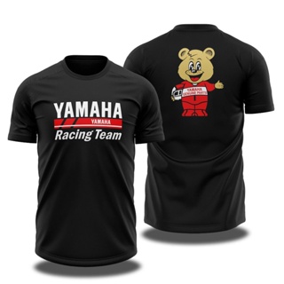 [พร้อมส่ง] เสื้อยืด พิมพ์ลายหมีแข่งรถจักรยานยนต์ Yamaha Team Racing Bear