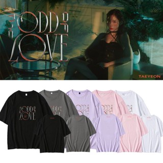 เสื้อยืดแขนสั้นลําลอง คอกลม ผ้าฝ้าย พิมพ์ลาย Kpop Girls Generation Taeyeon The ODD Of LOVE สําหรับผู้ชาย และผู้หญิง