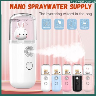 น่ารัก Nano Sprayer Water Replenishing Instrument Usb Humidifier Moisturizing Mist Facial Steamer ชาร์จ Nebulizer Skin Care เครื่องมือ Mini Hydrating Sprayer ดอกไม้