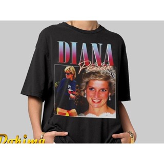 เสื้อยืด พิมพ์ลายเจ้าหญิง Diana สไตล์วินเทจ สําหรับทุกเพศ Dwk181