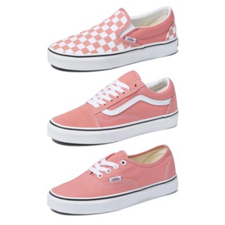 Vans รองเท้าผ้าใบ Classic Slip-On Checkerboard  / Old Skool / Authentic | Rosette/True White