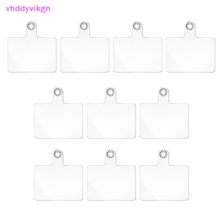 Vhdd ปะเก็นสายคล้องโทรศัพท์มือถือ แบบใส ถอดออกได้ 10 ชิ้น