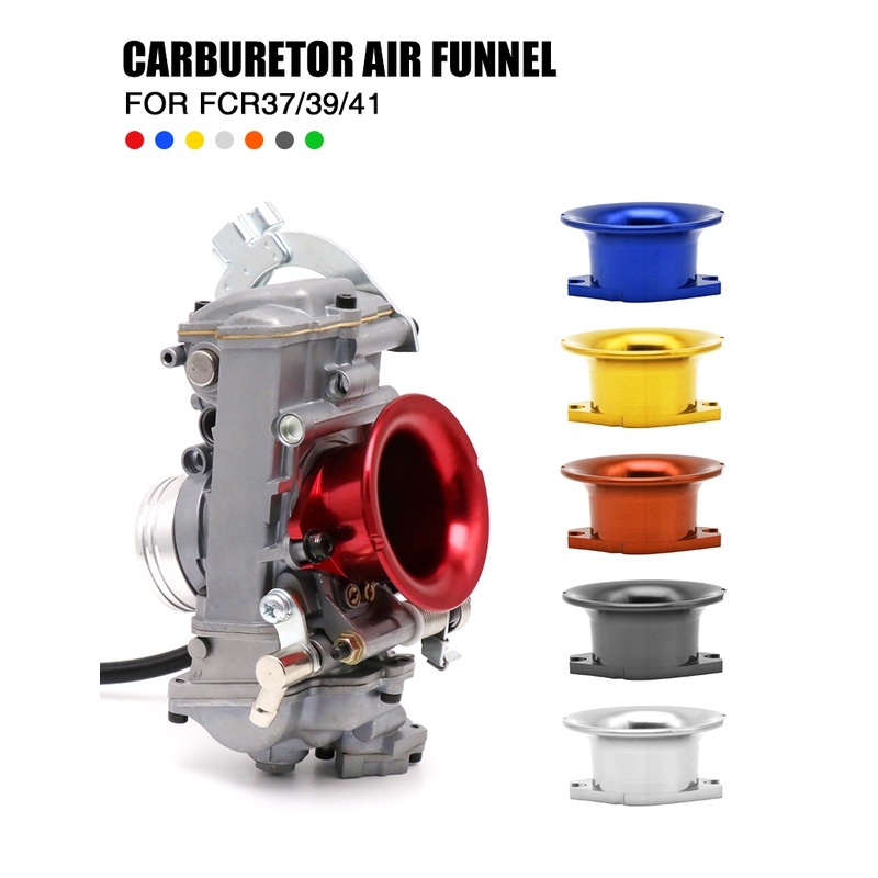 Carburetor FCR37 FCR39 FCR41 Air Funnel With Net Carburetor FCR Carbs Air Filter Red Velocity Stack	