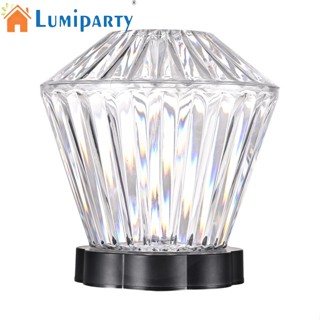 Lumiparty โคมไฟโปรเจคเตอร์ Led รูปดอกบัว ประดับเพชร คริสตัล หลากสีสัน สไตล์โรแมนติก สําหรับตกแต่งบ้าน