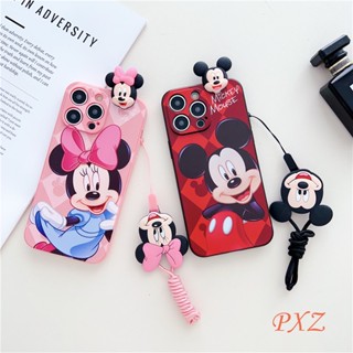 เคสโทรศัพท์มือถือ ซิลิโคนนุ่ม ลายการ์ตูนมิกกี้ มินนี่ สําหรับ iphone 14 13mini 12Pro 11Promax 7 8Plus X XS XSMAX