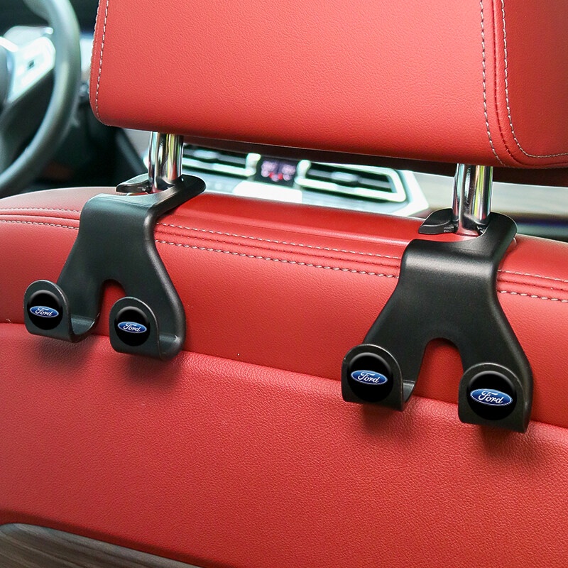ใหม่ ตะขอแขวนโทรศัพท์มือถือ แบบตะขอคู่ ติดเบาะหลังรถยนต์ สําหรับ Ford Ranger Mk4 Ecosport Fiesta Explorer Focus Mk2 F150
