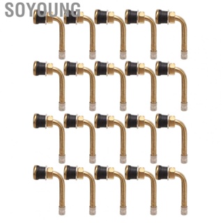 Soyoung Tyre Valve Stem  Copper 20PCS  Deformation Tire Valve 90 Degree Bending  for Trucks