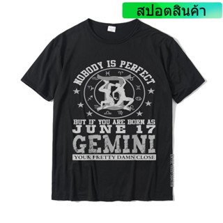 ดูดีนี่ เสื้อยืดลําลอง ผ้าฝ้าย แขนสั้น พิมพ์ลาย Gemini Zodiac Sign June 17 Horoscope Astrology แฟชั่นสตรีท สําหรับผู้ชาย