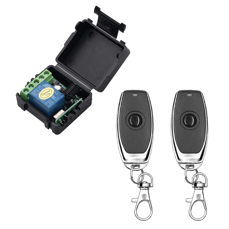 โมดูลรับสัญญาณ 433Mhz DC12V 10A Relay 1CH RF พร้อมรีโมตคอนโทรล สําหรับรีโมตคอนโทรล LED และสวิตช์ไฟ