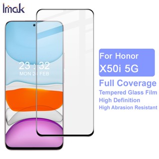 Original Imak Honor X50i 5G กระจกนิรภัย แบบเต็ม กาว ป้องกันหน้าจอ ฟิล์มป้องกันลายนิ้วมือ ปลดล็อก