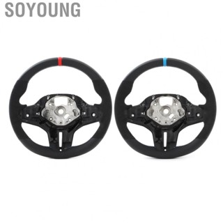 Soyoung Nappa Steering Wheel  M‑Tri Stitching  Slip Flat Bottom Steering Wheel Better Grip  for Car Replacement for X3 G01 M Sport 2018+