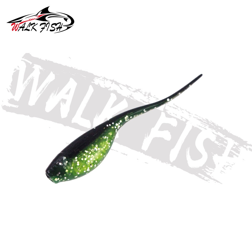 Walk FISH เหยื่อตกปลาซิลิโคน รูปหนอน สองสี 0.7 กรัม 5 ซม. 20 ชิ้น — صورة 7